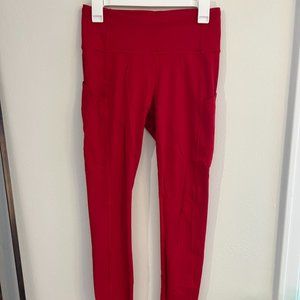Lululemon Red Fast and Free High-Rise Leggings 31" Size 8